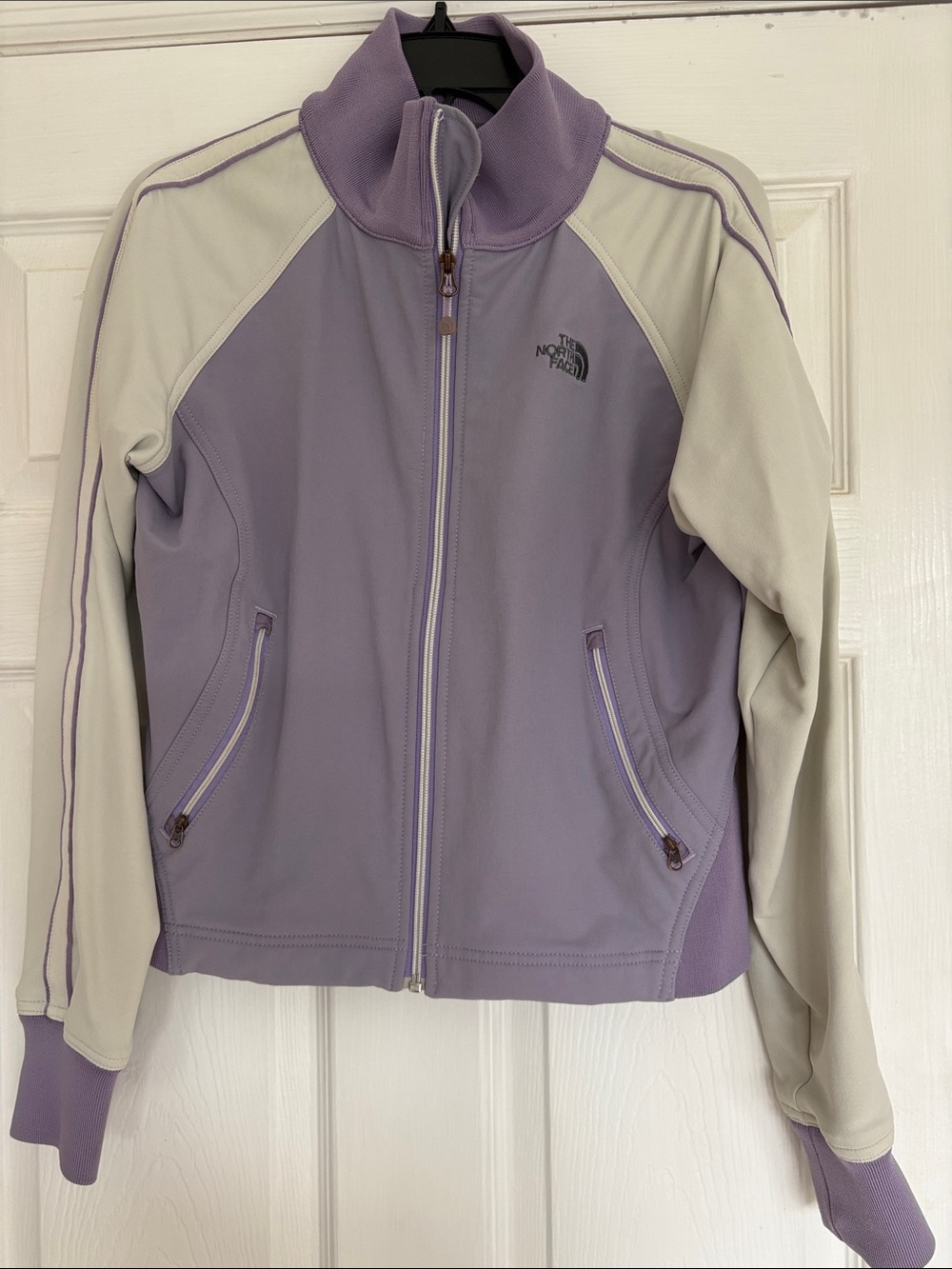 The North Face Women's Lavender and Cream Full-Zip Utility Jacket